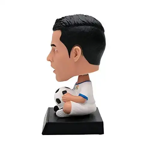 Christiano Ronaldo White and Black Bobblehead cum Mobile Holder