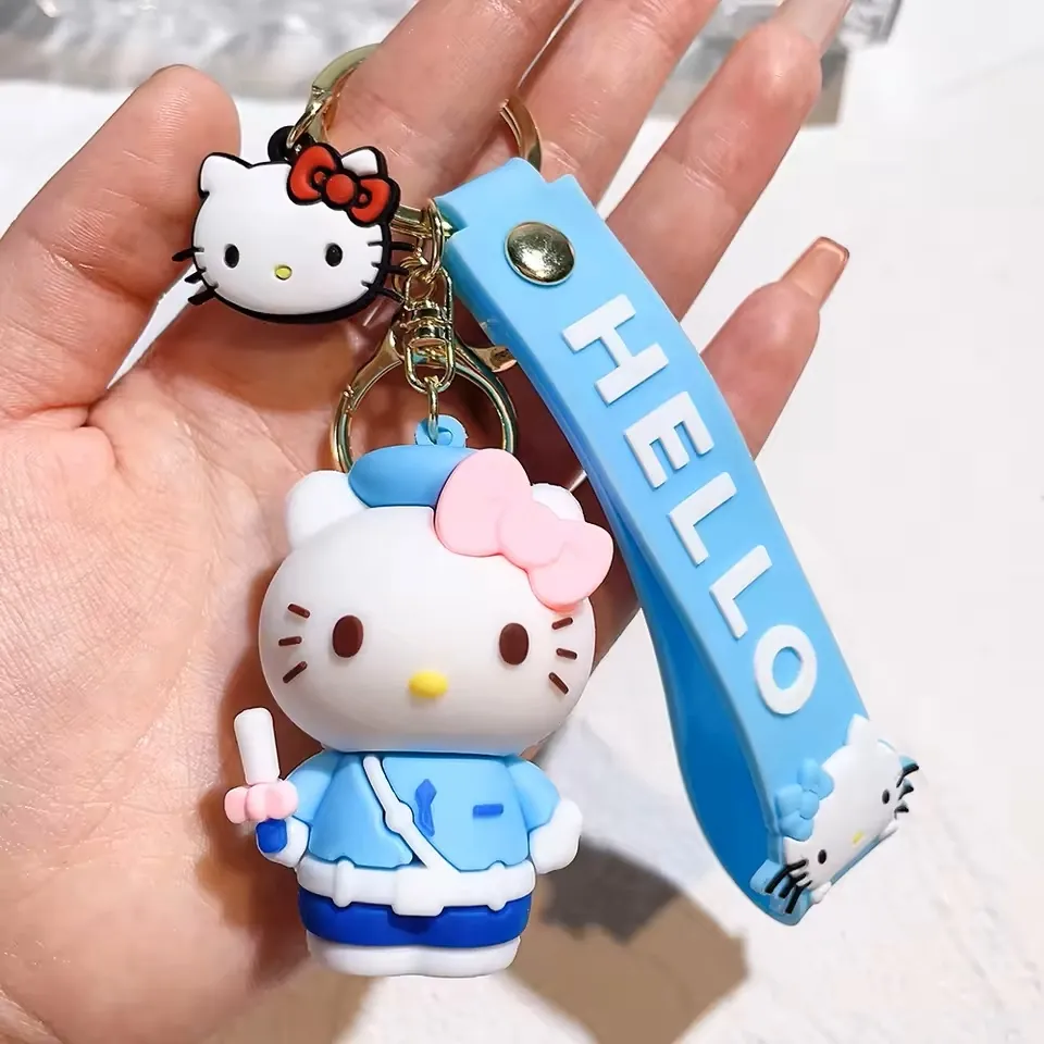 Hello Kitty Light Blue Keychain