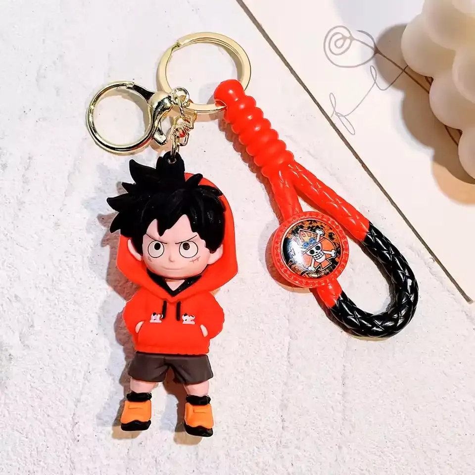 One Piece - Standing Luffy Pocket in Hoodie Keychain