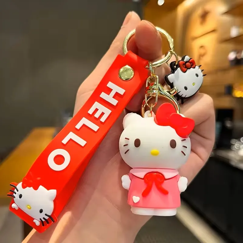 Pink and Red Hello Kitty Keychain