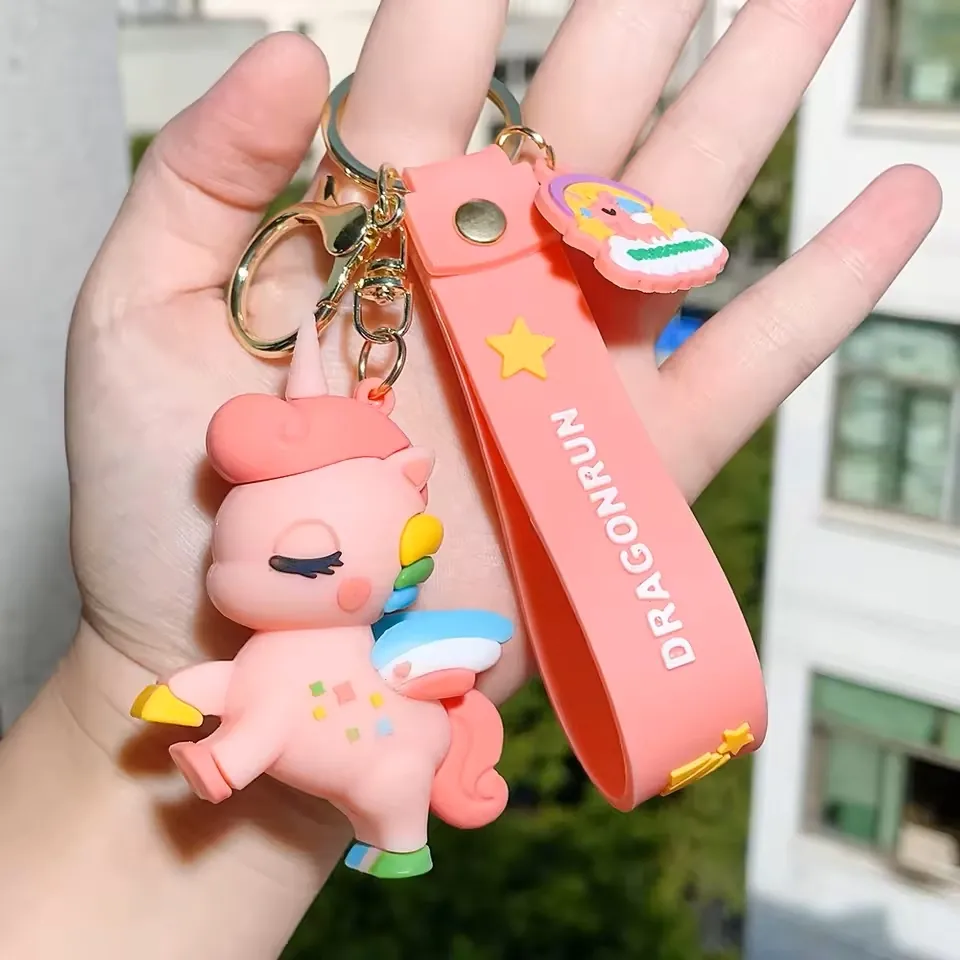 Pink Unicorn Keychain