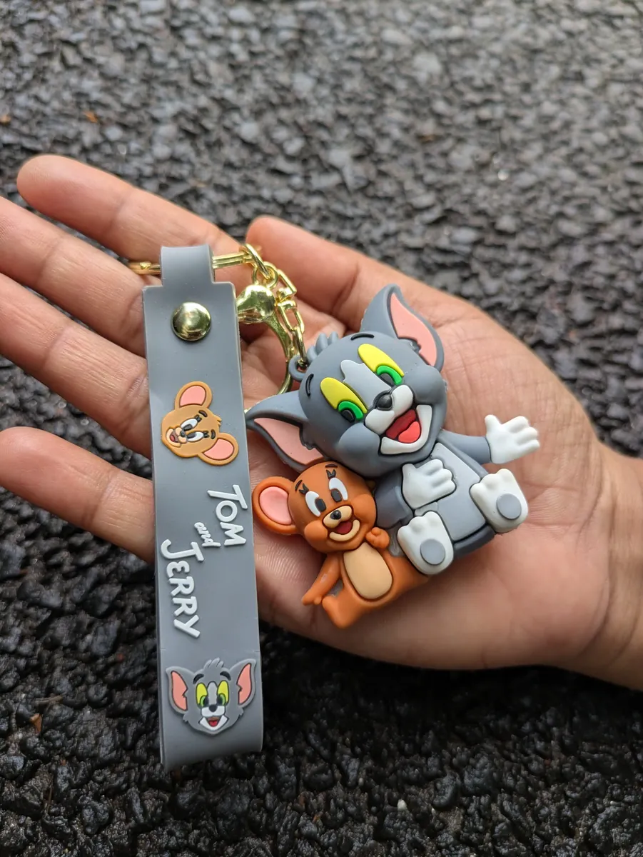 Sitting Tom and Jerry Keychain