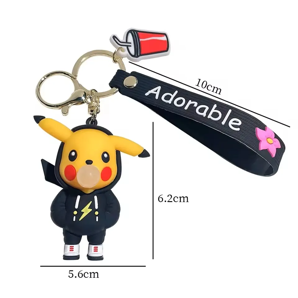 Standing Pikachu Keychain