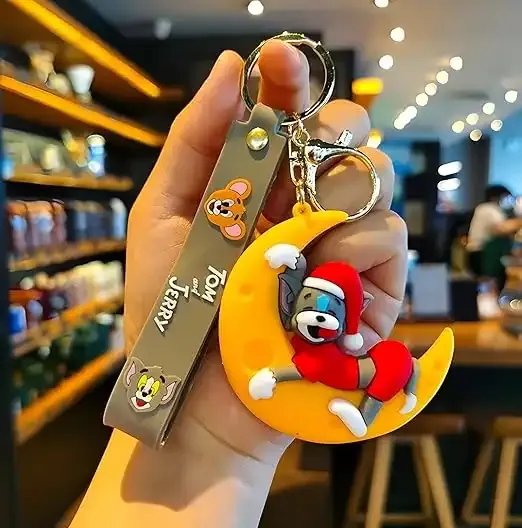 Tom and Jerry - Tom sleeping on Moon Red Outfit Keychain