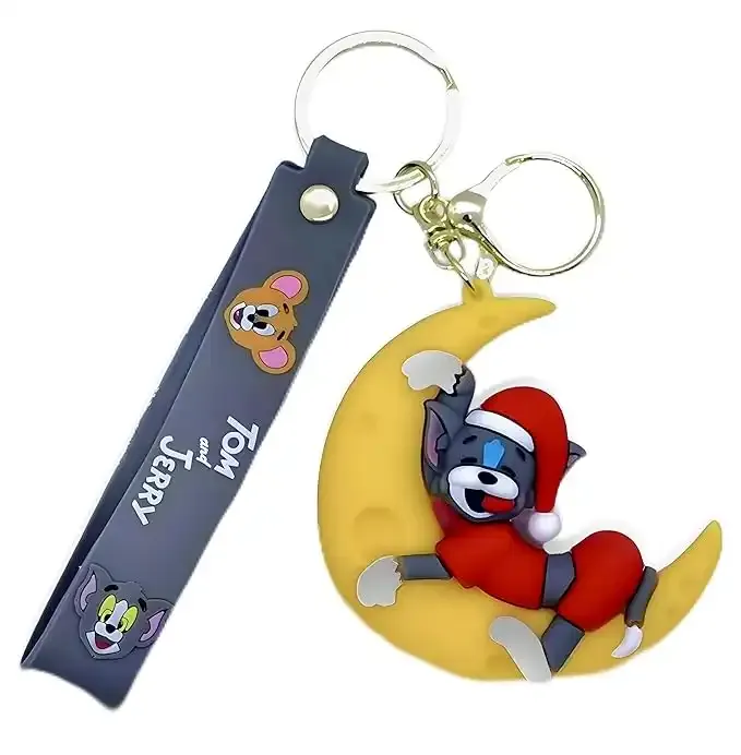 Tom and Jerry - Tom sleeping on Moon Red Outfit Keychain