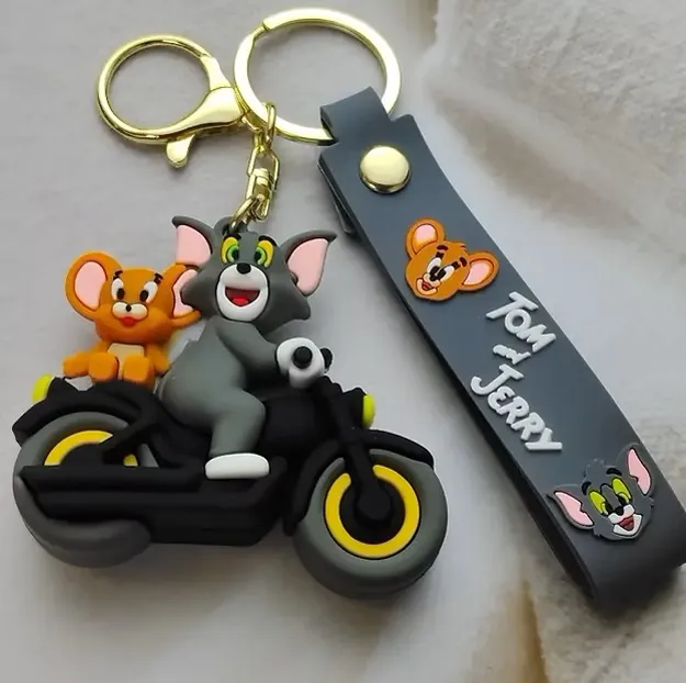 Tom and Jerry Bike Keychain