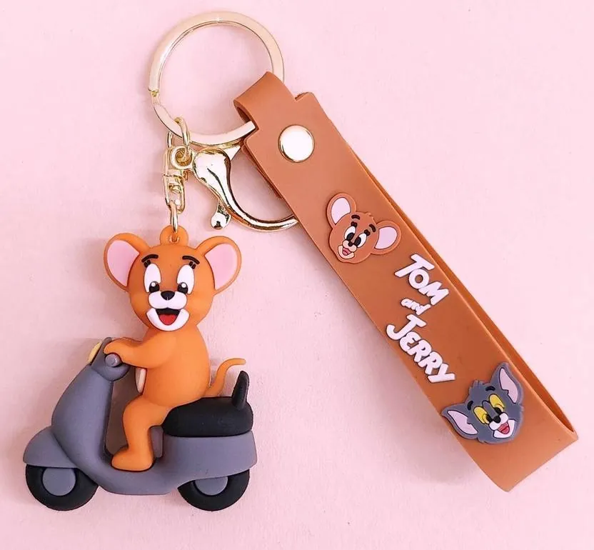 Tom and Jerry - Jerry on Scooter Keychain