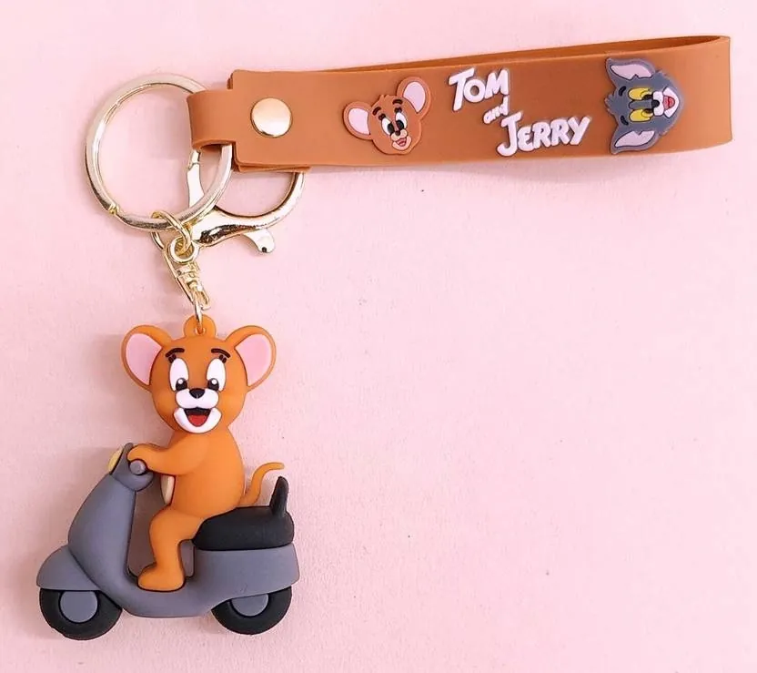 Tom and Jerry - Jerry on Scooter Keychain