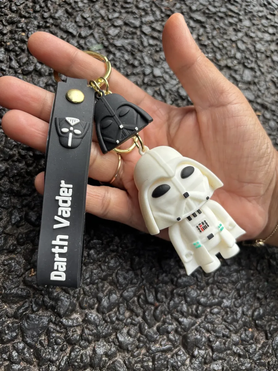 White Darth Vader Keychain