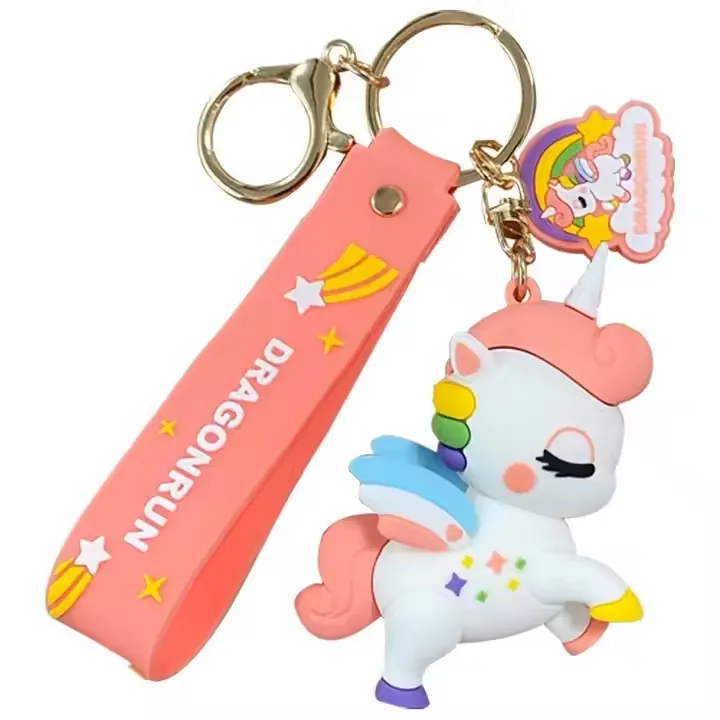 White Unicorn Keychain