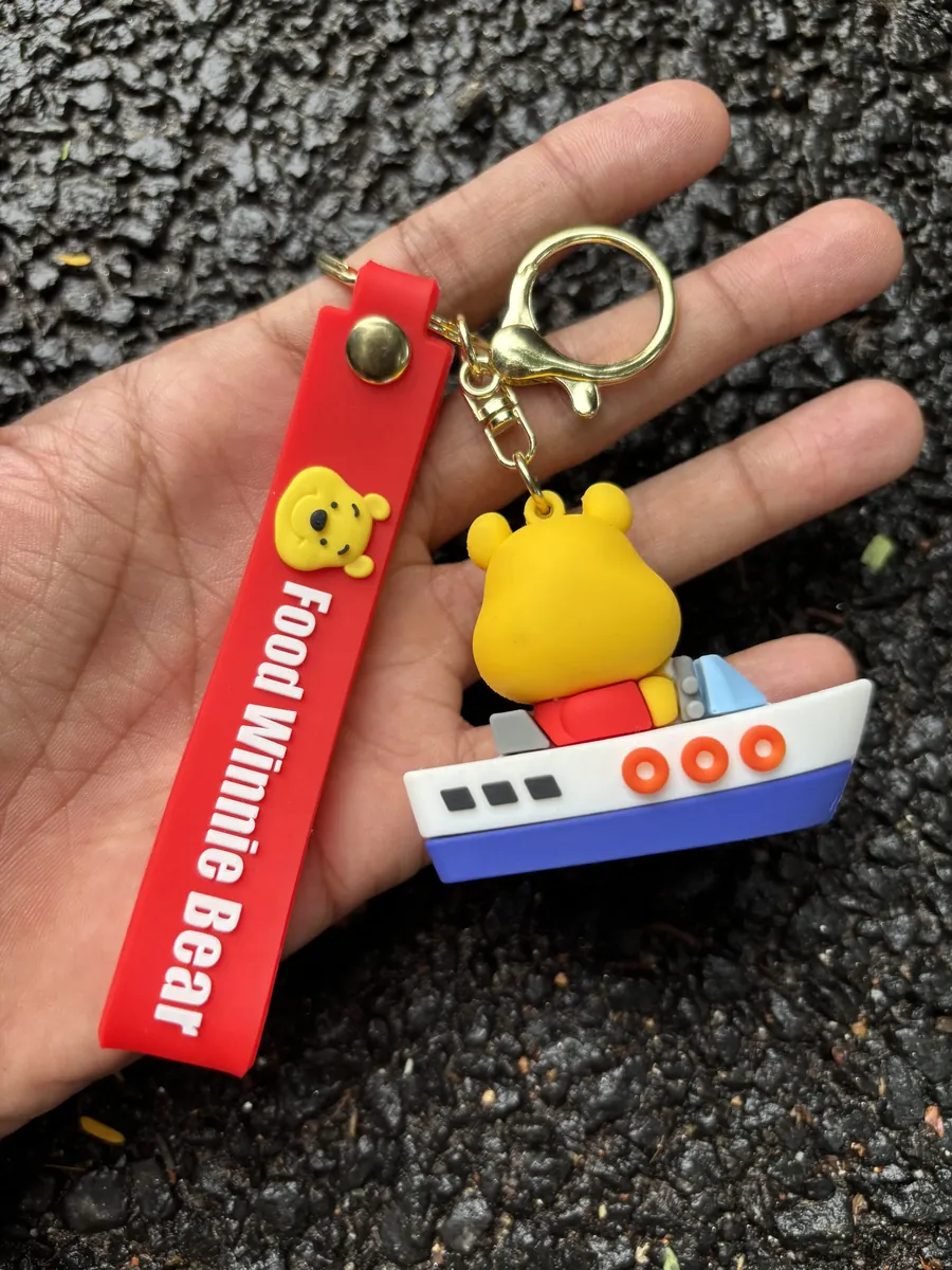 Winnie The Pooh in Ship Keychain