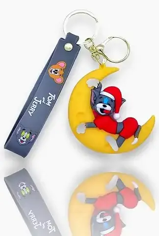 Tom and Jerry - Tom sleeping on Moon Red Outfit Keychain