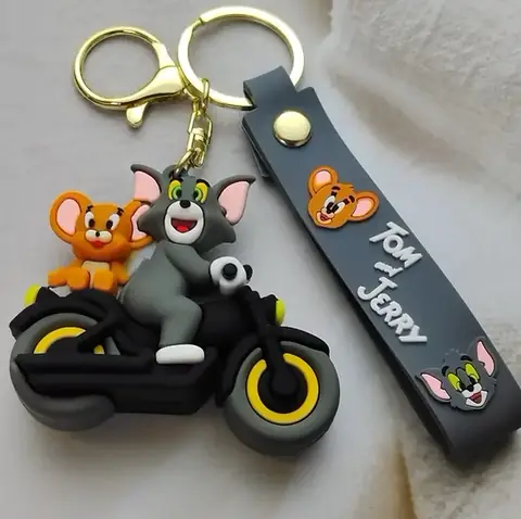 Tom and Jerry Bike Keychain